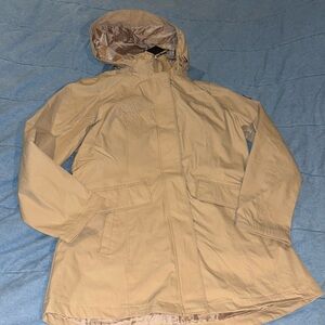 NWT Lands End women’s 3 in 1 jacket tan small water resistant three ways to wear